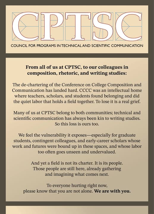 Text of the CPTSC Statement of Support